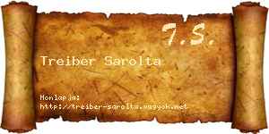Treiber Sarolta névjegykártya
